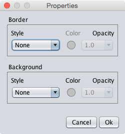 The properties dialog for the page
