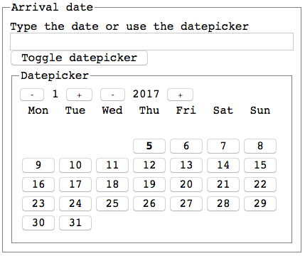 The accessible date picker