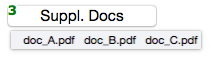 The file indicator's title with the file names