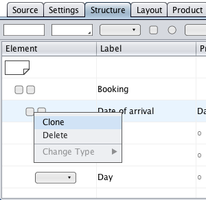 Cloning the date group and turning the Booking group into a dates group