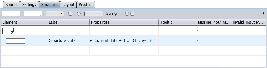 A form sample for the date textfield component