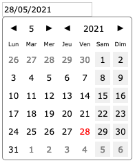 A HTML form French datepicker
