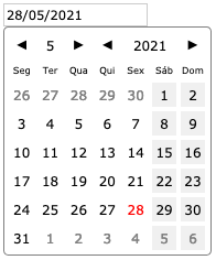 A HTML form Portuguese datepicker
