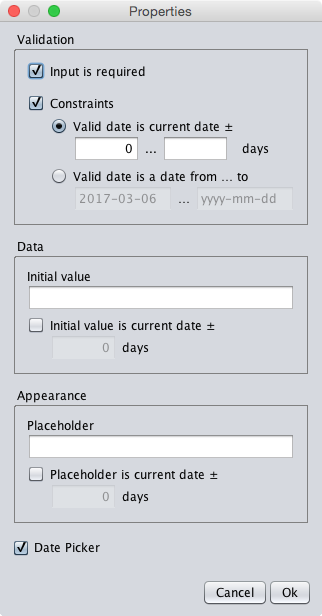 Range, initial input, and placeholder for the arrival date field
