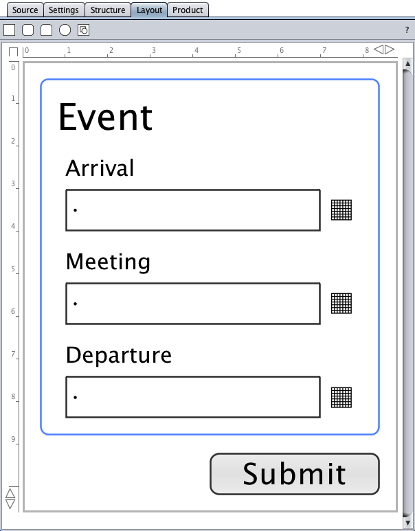 Adding a border and a background to the event form