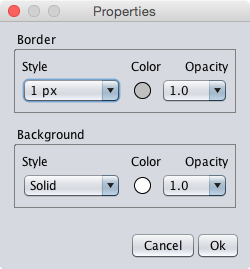 Specifying page border and background