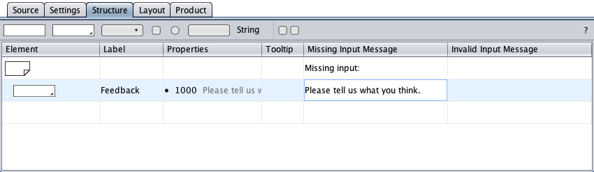 Adding a missing-input error message