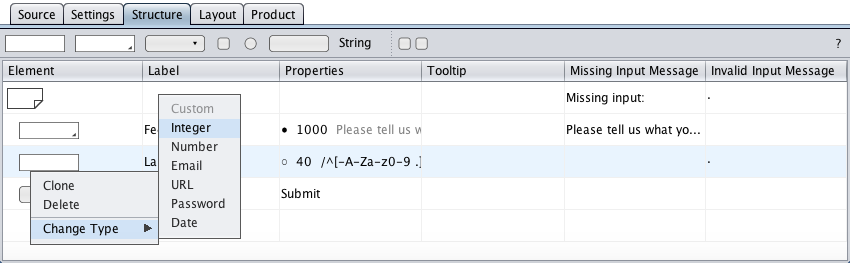 Changing the textfield type to integer